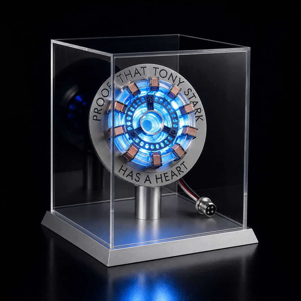 Tony Stark Arc Reactor MK2 – Light-Up Display Replica with Acrylic Case