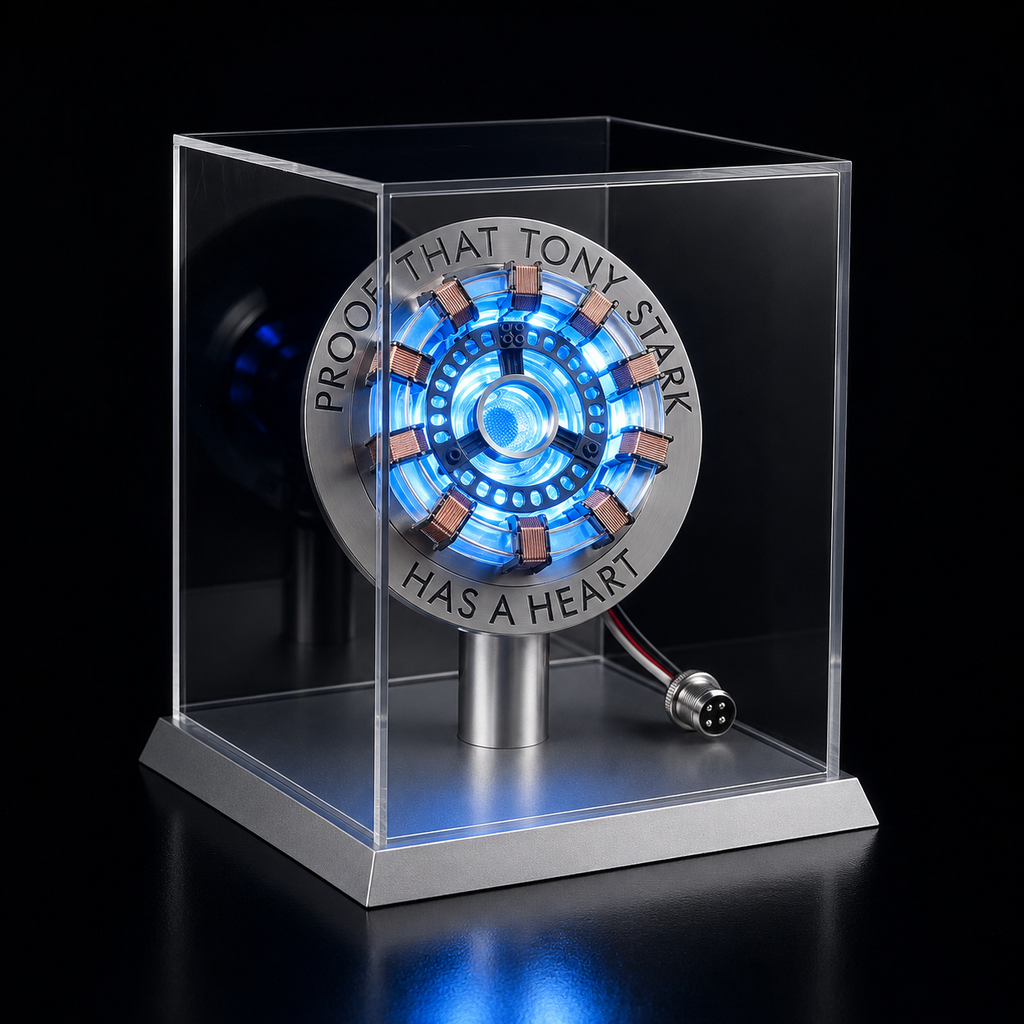 Tony Stark Arc Reactor MK2 – Light-Up Display Replica with Acrylic Case