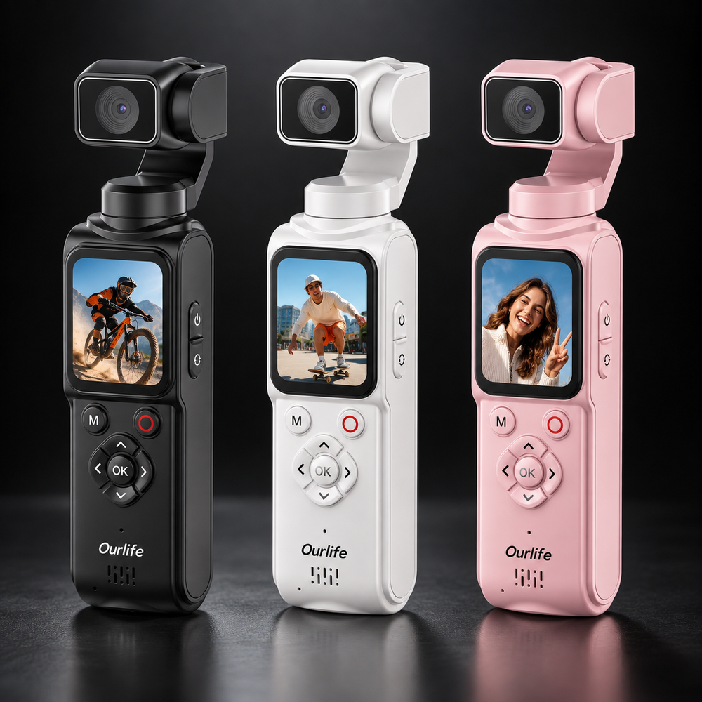 4K AI Face Tracking Pocket Gimbal Camera