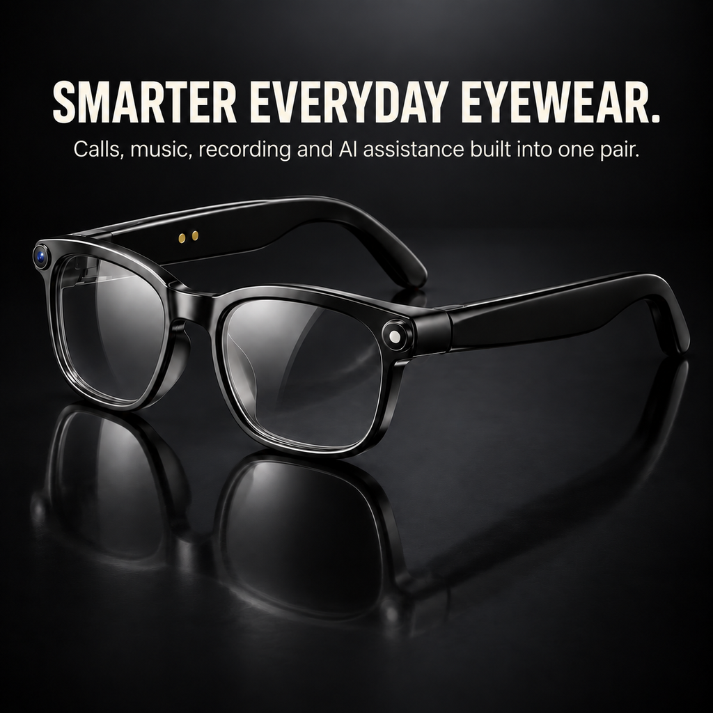 1080P AI Smart Glasses with Camera & Translation