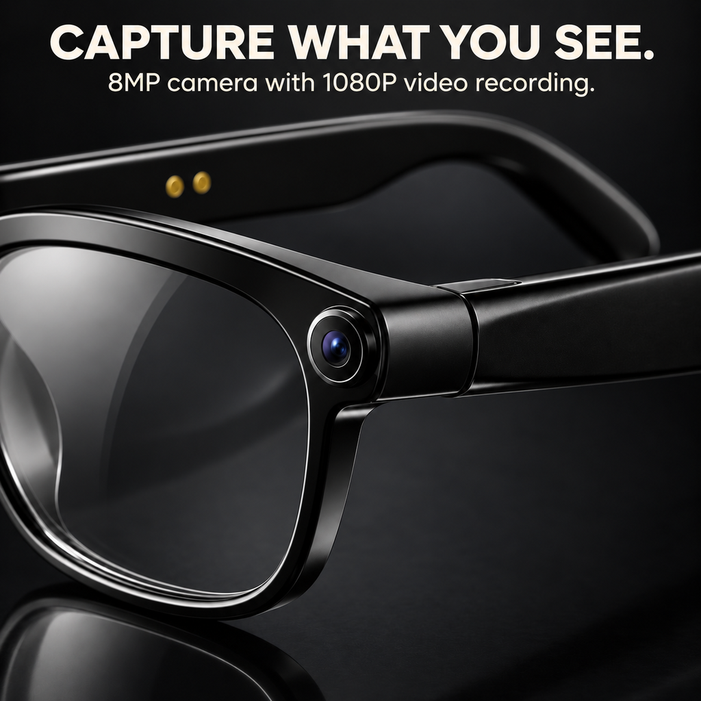 1080P AI Smart Glasses with Camera & Translation