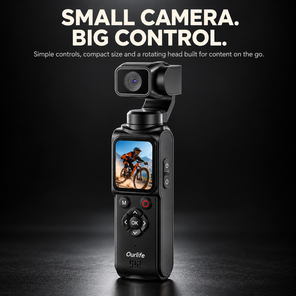 4K AI Face Tracking Pocket Gimbal Camera