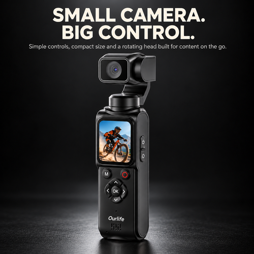 4K AI Face Tracking Pocket Gimbal Camera