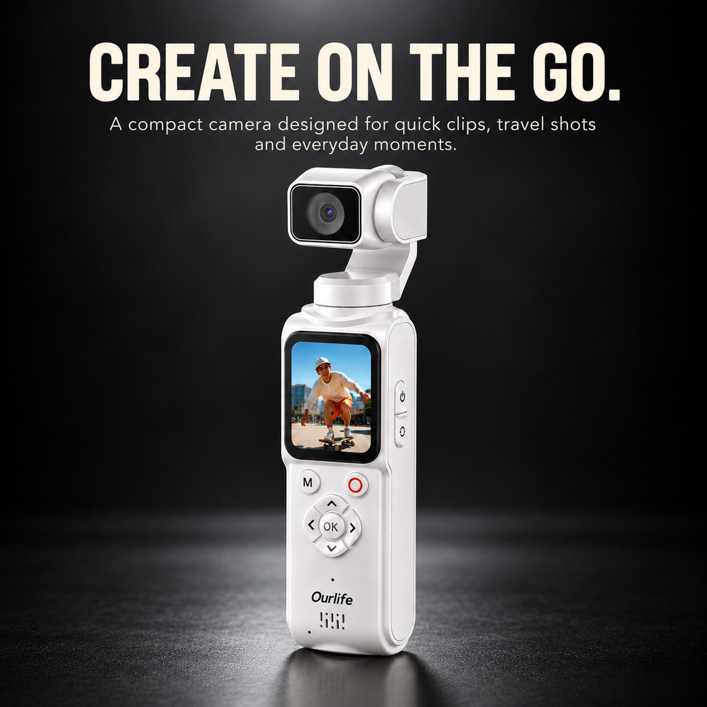 4K AI Face Tracking Pocket Gimbal Camera
