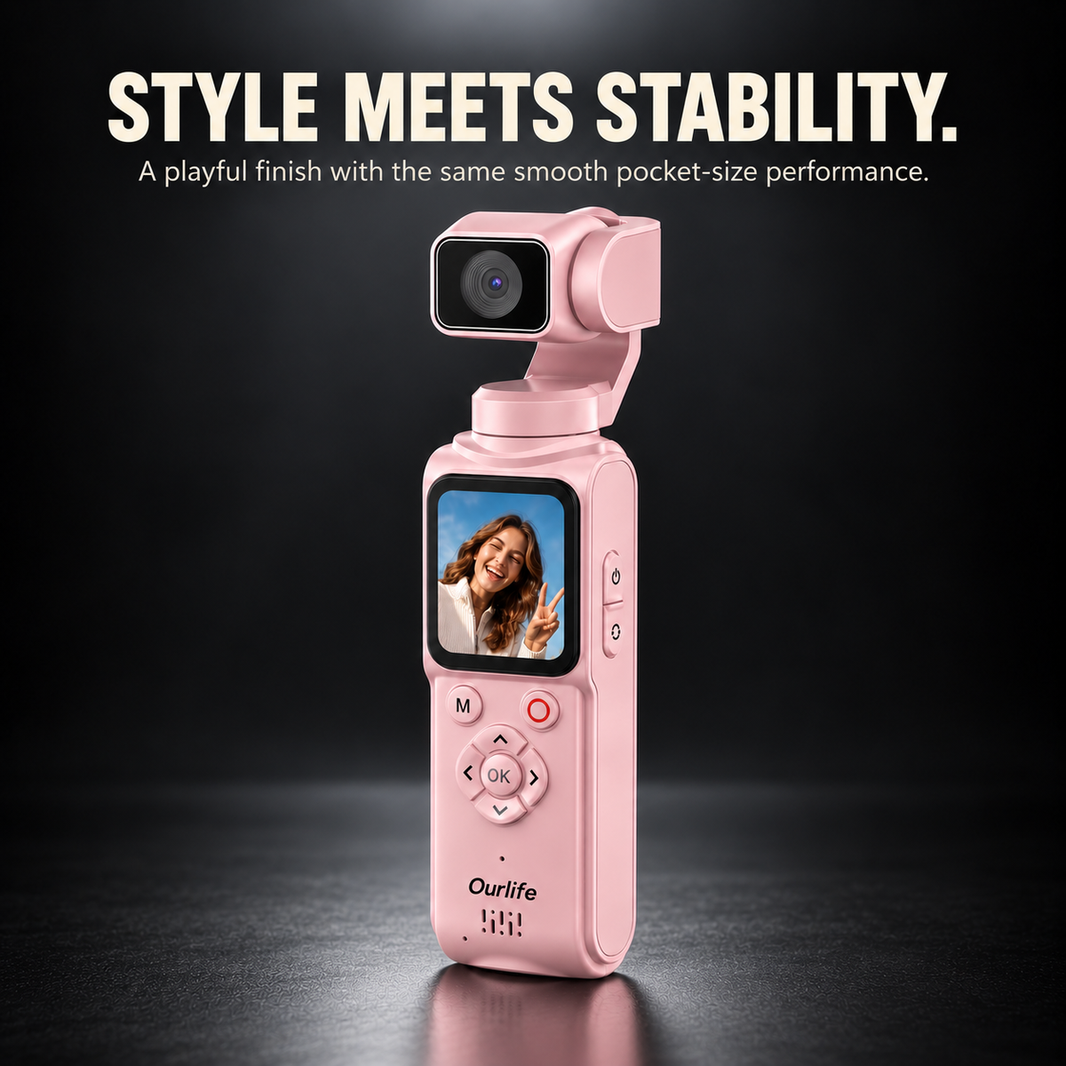 4K AI Face Tracking Pocket Gimbal Camera